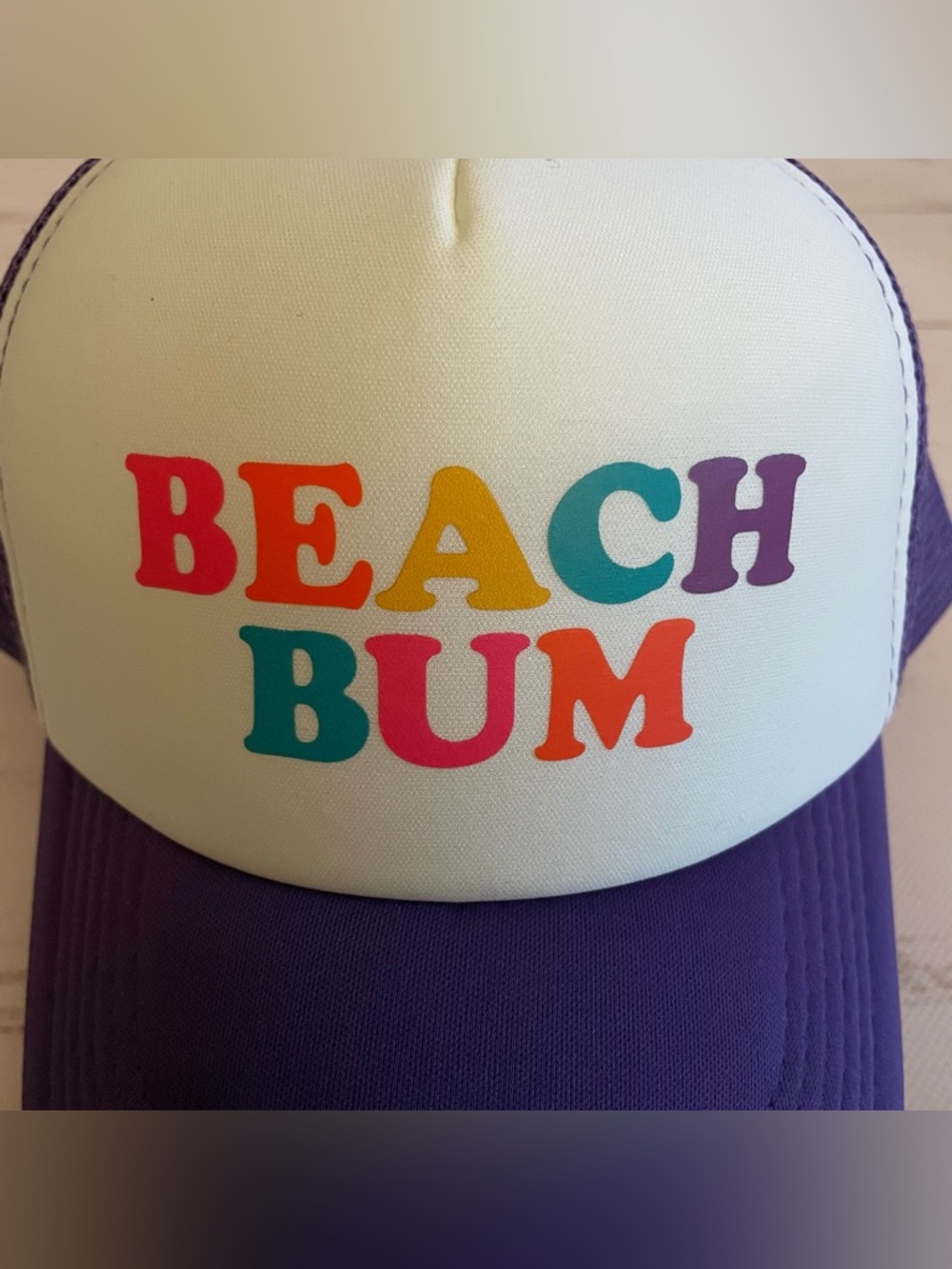 Pacific Brim Beach Bum Trucker Hat Purple - Picture 7 of 7